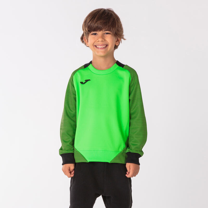 Sudadera Fútbol Hombre Joma Essential II Verde Flúor