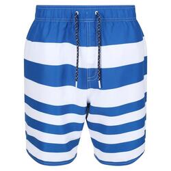 Heren Hamza Gestreepte Zwemshorts (Lapis Blauw)