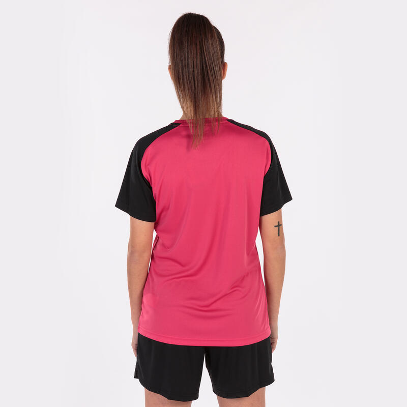 Camiseta Manga Corta Fútbol Mujer Joma Academy IV Fucsia