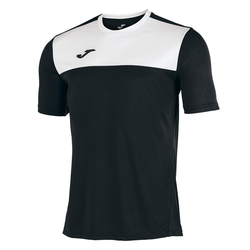 Camiseta manga corta fútbol Hombre Joma Winner negro blanco