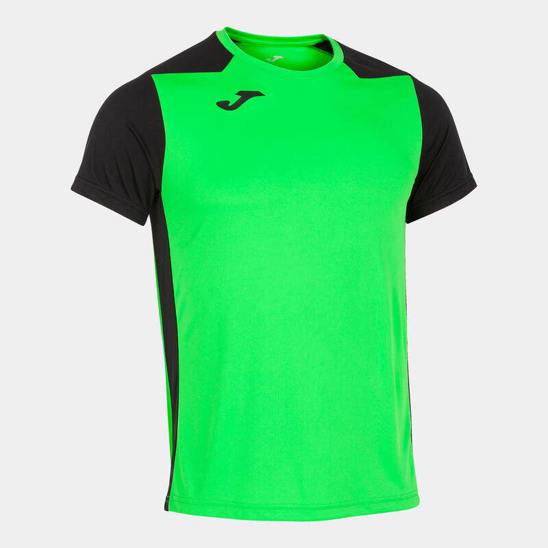 Camiseta manga corta Niño Joma Record ii verde flúor negro