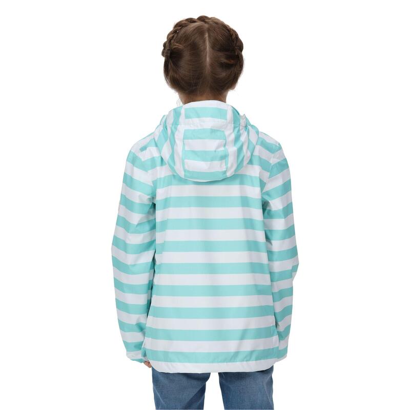 Kinderen/Kinderen Belladonna Stripe Waterdichte Jas (Aruba Blauw)