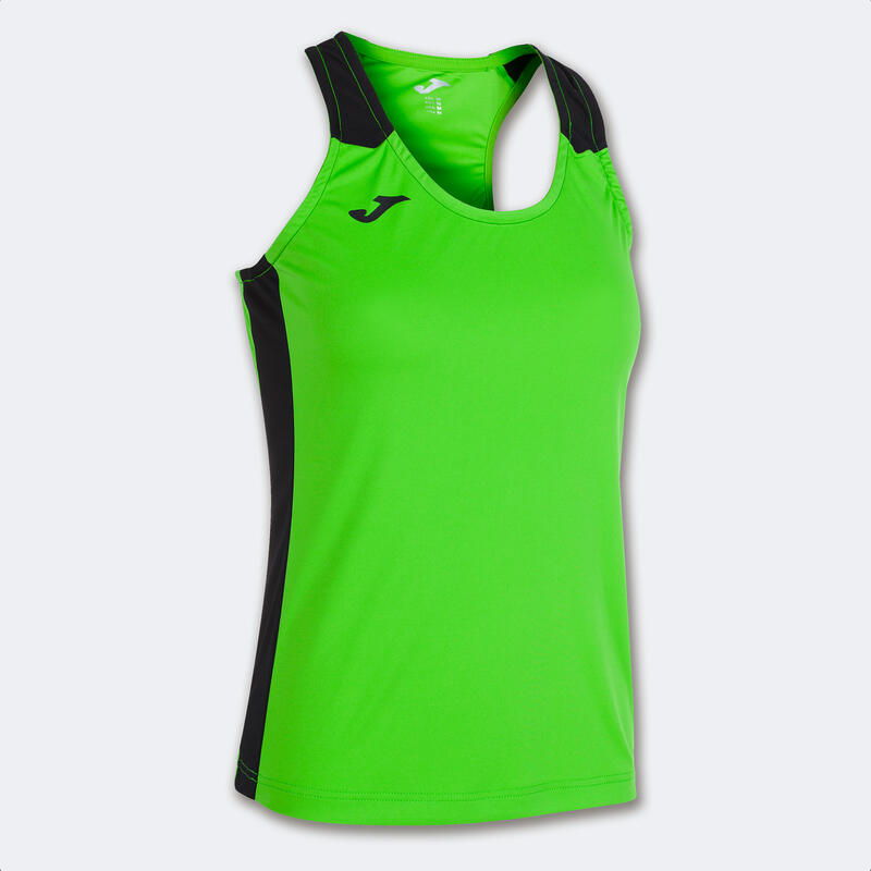 Camiseta Tirantes Running Niños Joma Record II Verde Flúor