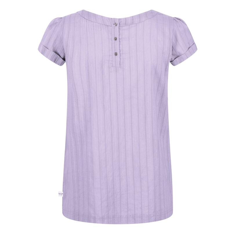 Womens/Ladies Jaelynn Dobby Cotton TShirt (Pastel Lilac)