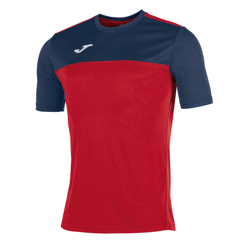 Camiseta manga corta fútbol Hombre Joma Winner rojo marino