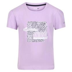 Camiseta Bosley V Diseño Impreso para Niños/Niñas Lila Pastel