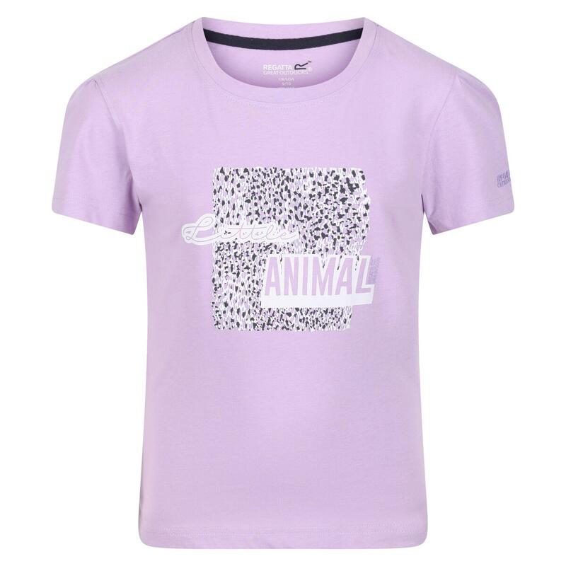 Camiseta Bosley V Diseño Impreso para Niños/Niñas Lila Pastel