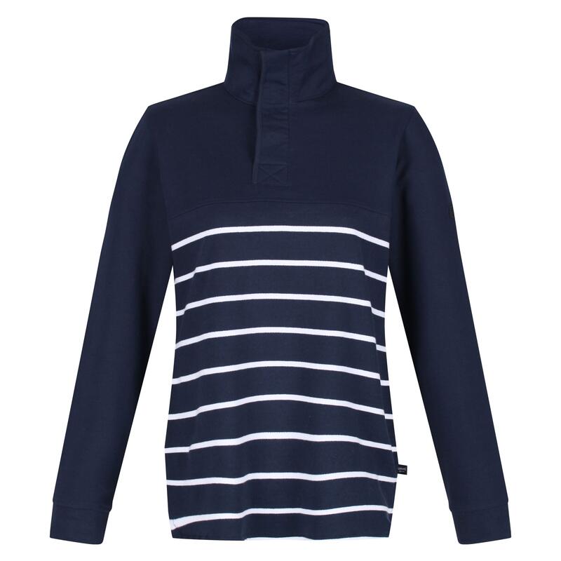 Dames Camiola II Stripe Fleece Top (Marine / Wit)