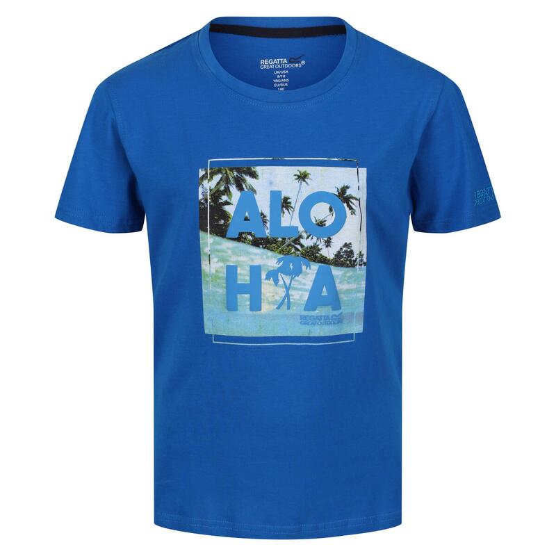 Camiseta Bosley V Playa para Niños/Niñas Azul Imperial