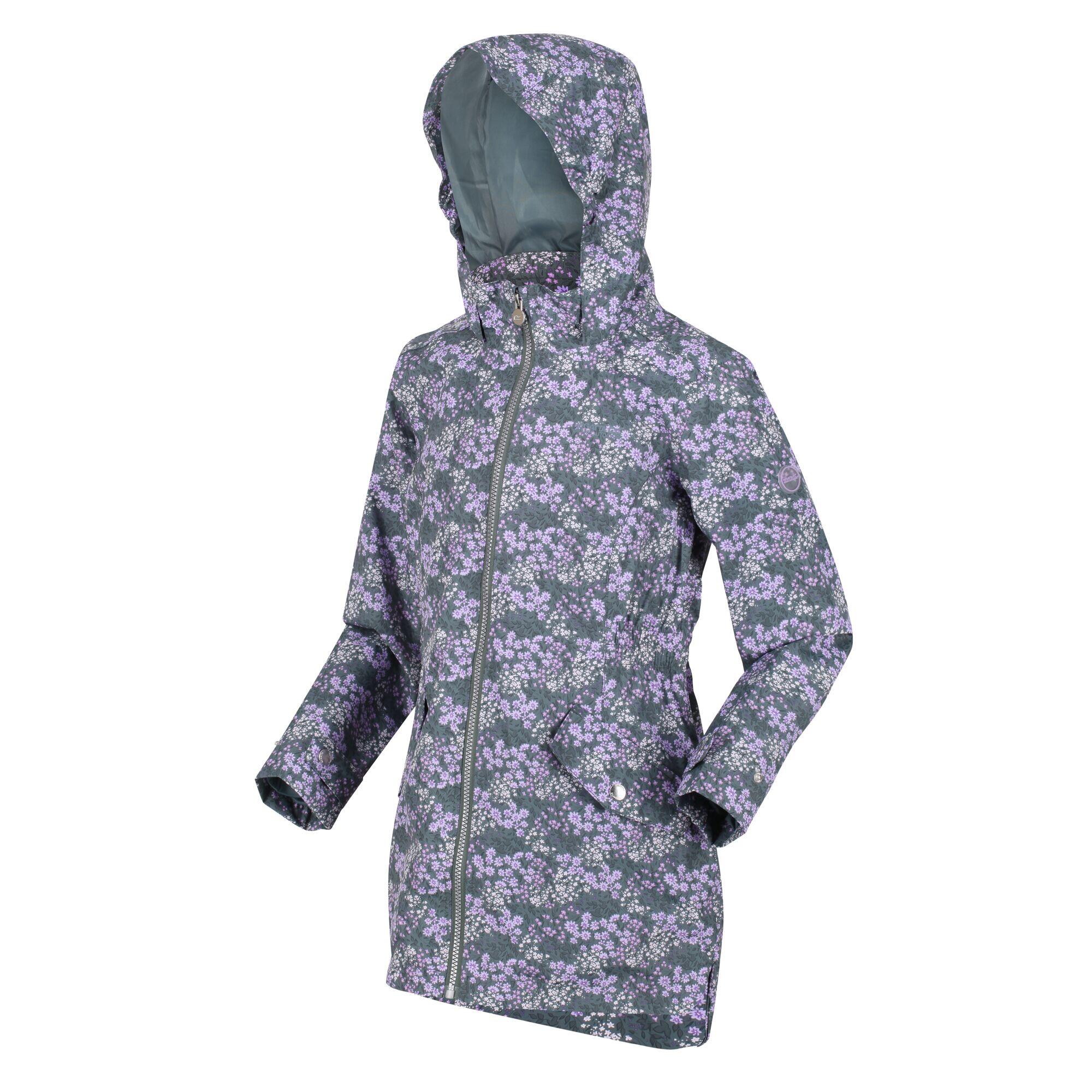 Childrens/Kids Talei Floral Waterproof Jacket (Balsam Green) 3/5