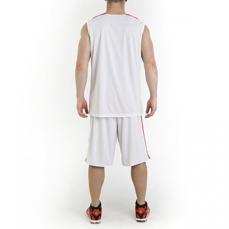 Conjunto basquetebol Rapaz Joma Reversible vermelho branco