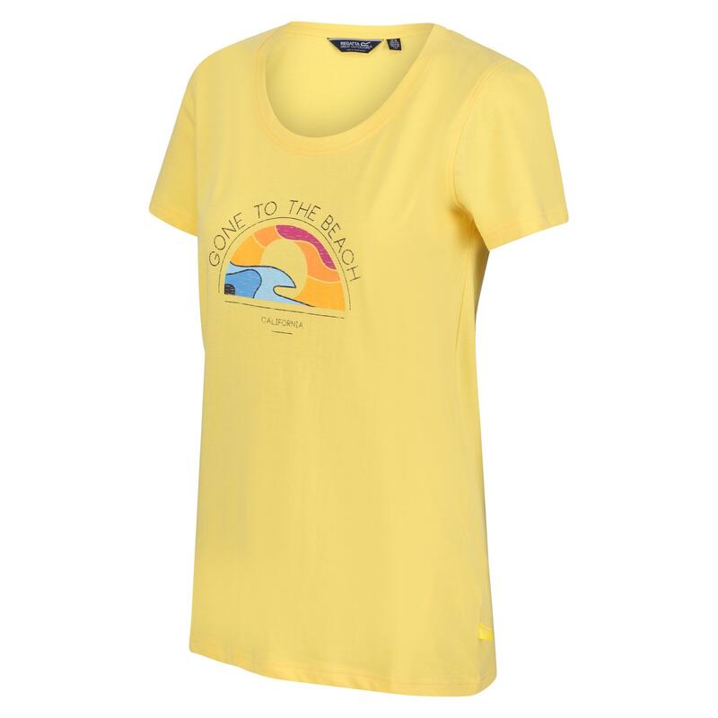 Camiseta Filandra VI Atardecer para Mujer Amarillo Maíz