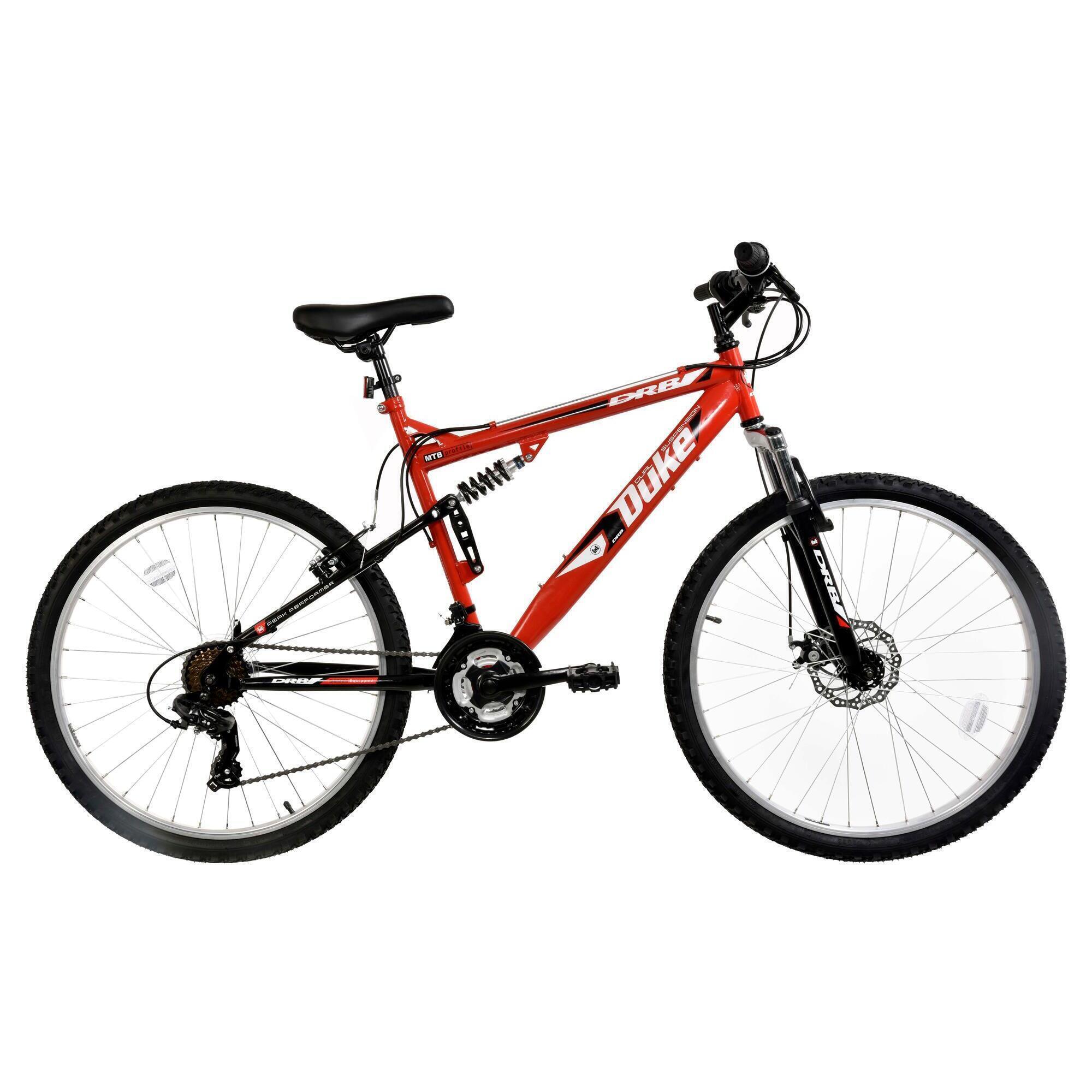 DALLINGRIDGE Dallingridge Duke Full Suspension Mountain Bike, 26" Wheel - Red/Black