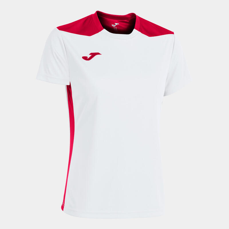 Camiseta manga corta Mujer Joma Championship vi blanco rojo
