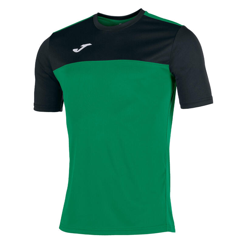 Camiseta manga corta fútbol Hombre Joma Winner verde negro