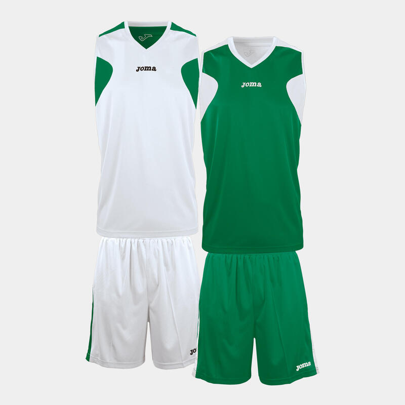 Set baloncesto Niño Joma Reversible verde blanco