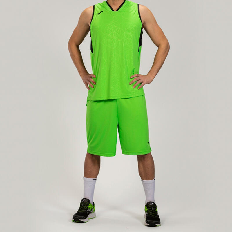 Conjunto basquetebol Homem Joma Campus verde fluorescente preto