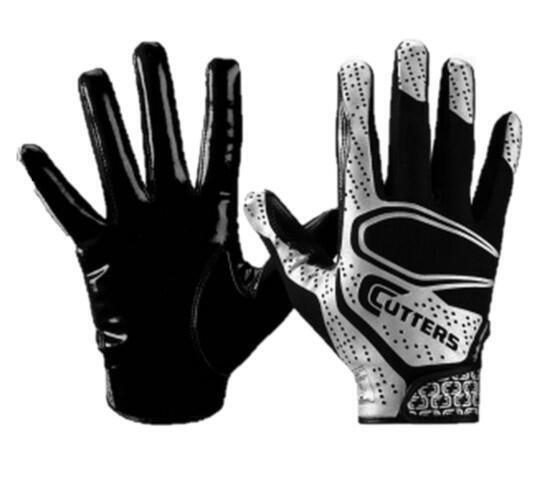 American Football - Handschuhe - Paar - S251 - (schwarz/silber) - Large