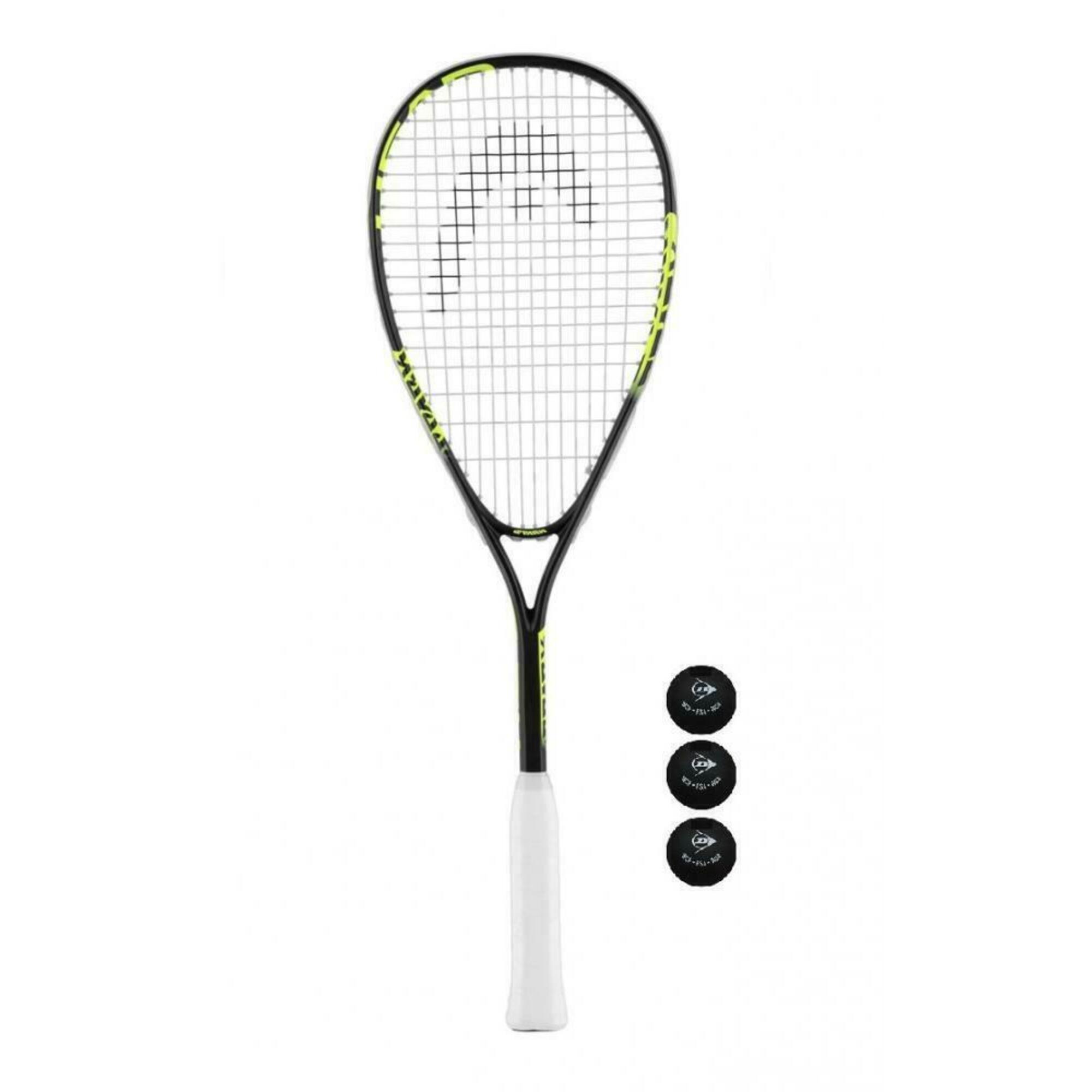 HEAD Head Speed Pro Squash Racket + 3 Squash Balls