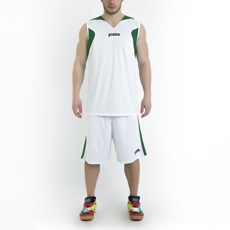 Conjunto basquetebol Rapaz Joma Reversible verde branco