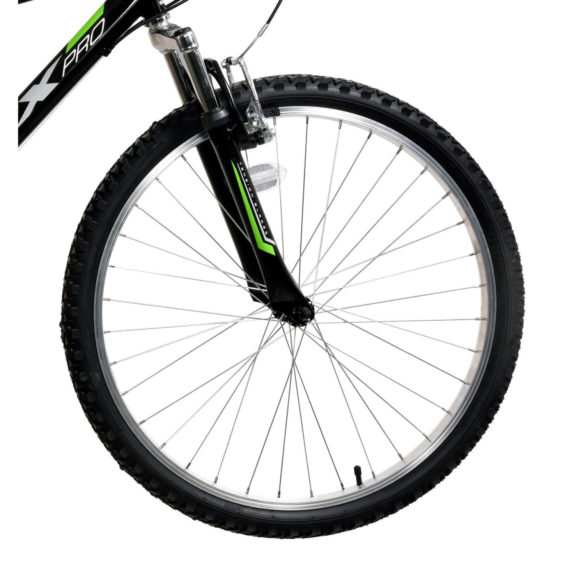 Basis MRX Pro Adult's Hardtail Mountain Bike, 26In Wheel - Black/Green 2/5