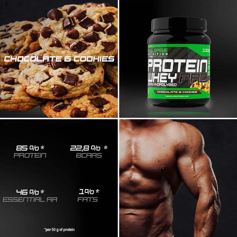 PROTEIN WHEY PRO 100% Hydrolyzed 1Kg Chocolate Cookies YOURFIT EQUIPMENT