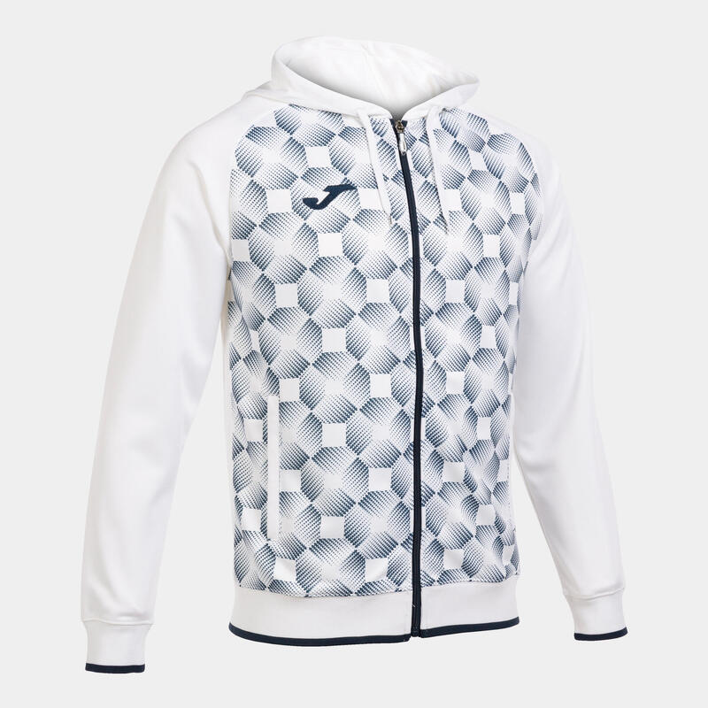 Chaqueta Con Capucha Fútbol Niños Joma Supernova III Blanco