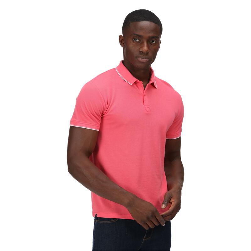 Heren Tadeo Polo Shirt (Tropisch Roze)