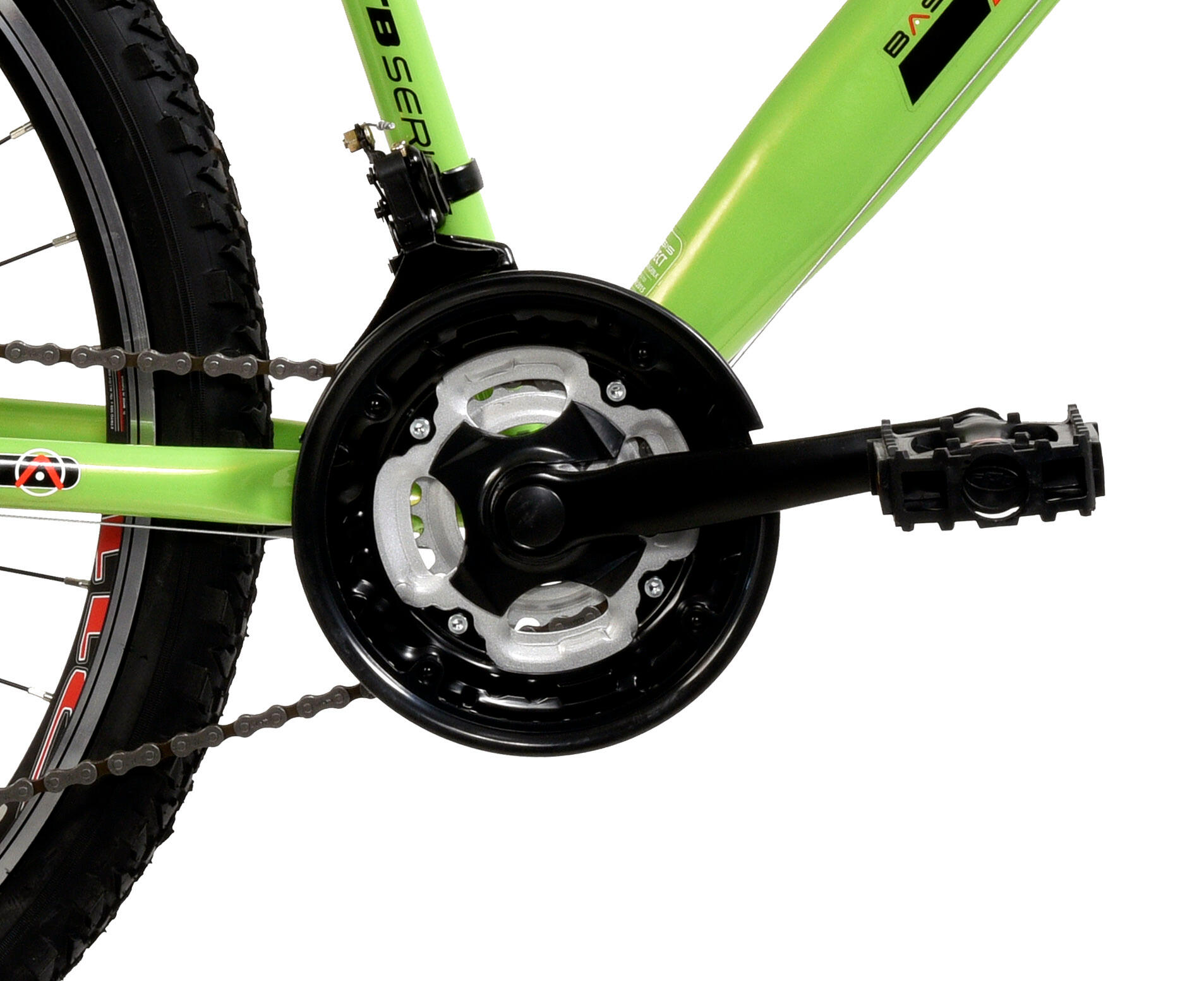 Basis Connect Adult's Hardtail Mountain Bike, 26In Wheel - Green/Black 3/5