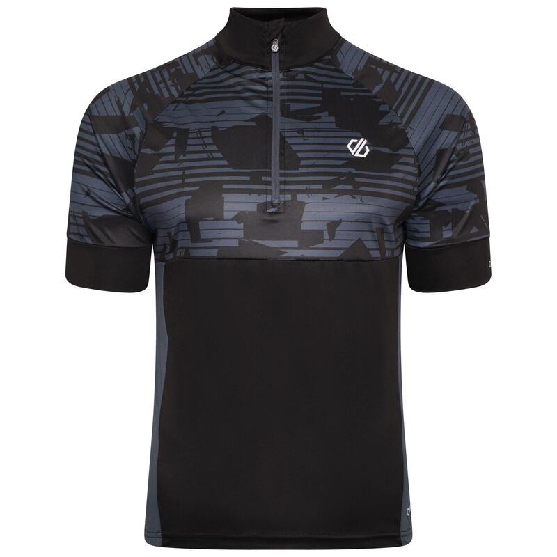 Jersey de Ciclismo Stay The Course II Estampado Downshift para Hombre Negro