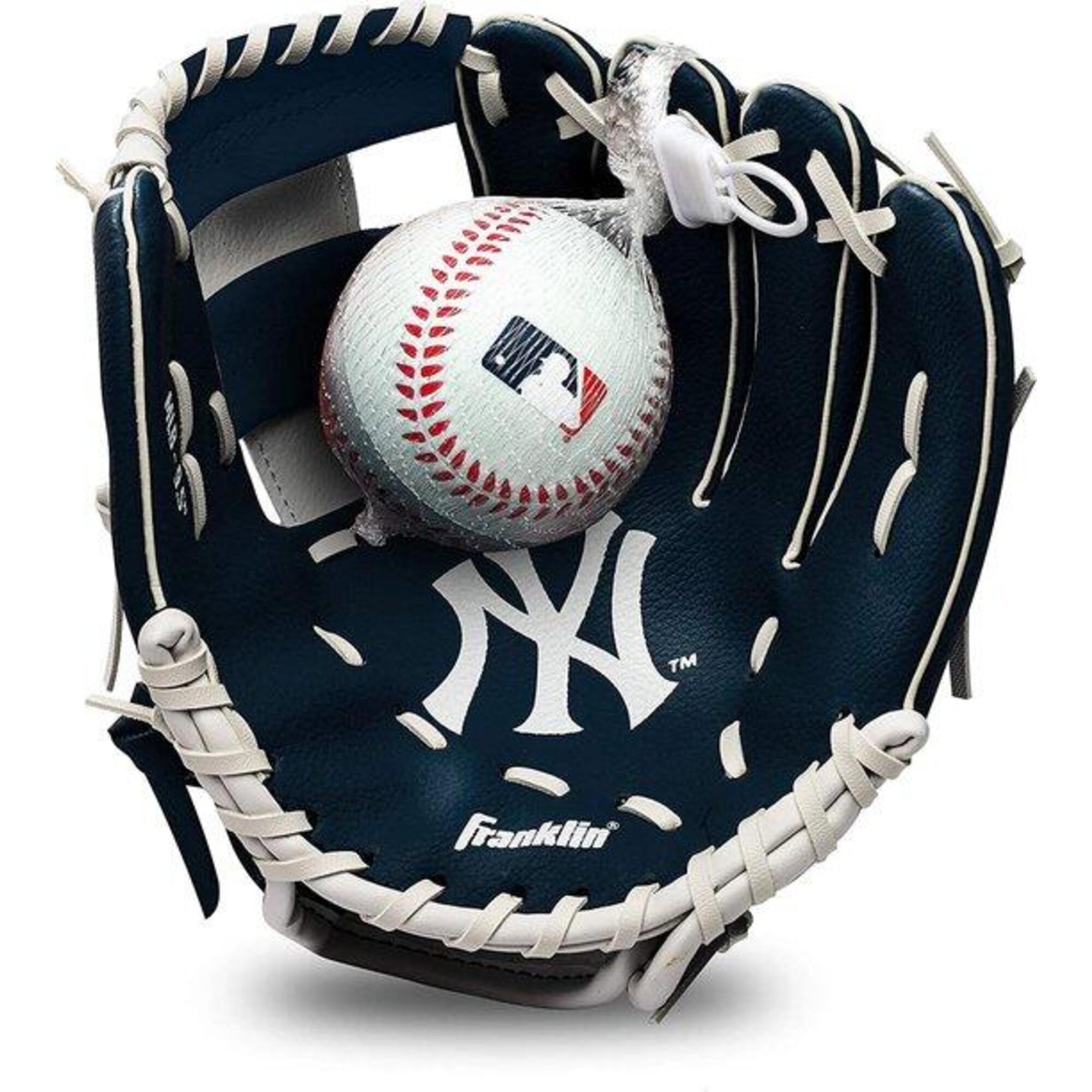 Guanto da baseball - Con palla morbida - New York Yankees - Bambini - 9,5 pollici