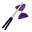 Set de diabolo incluant baguettes- Juggling Series - Violet