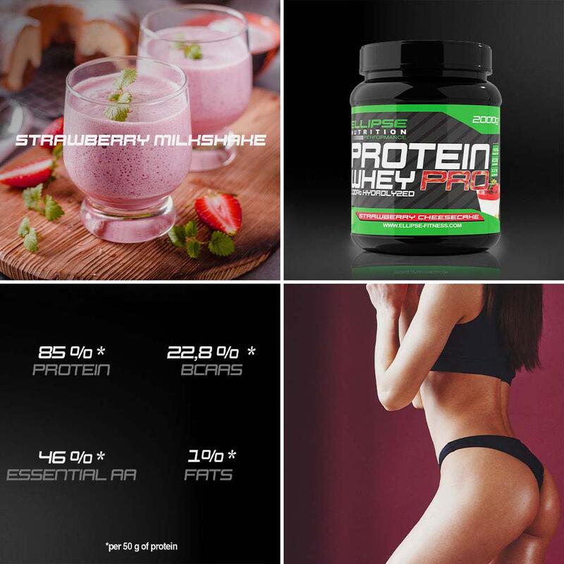 PROTEIN WHEY PRO 100% Hydrolyzed 2Kg - Strawberry Cheesecake