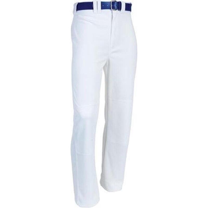 Pantalon de baseball - Boot Cut - Sans jambe élastique - Adultes (Blanc)