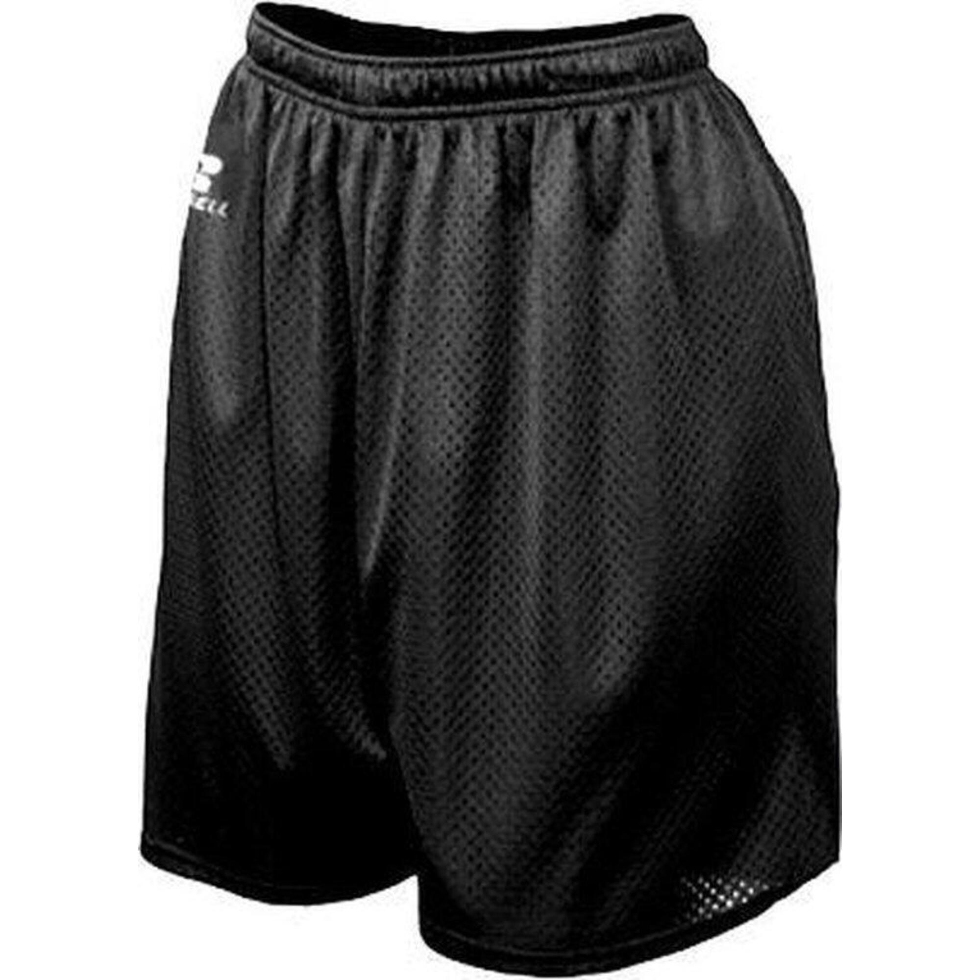 Pantaloni sportivi da uomo - Pantaloncini in nylon a rete (nero)