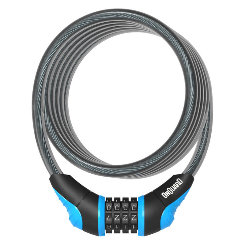 Antivol câble Onguard Neon Coil Combo-180cmx12mm
