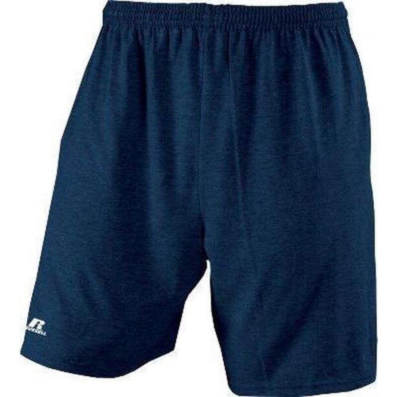 Pantalones cortos de algodón para hombre con bolsillos laterales (azul)