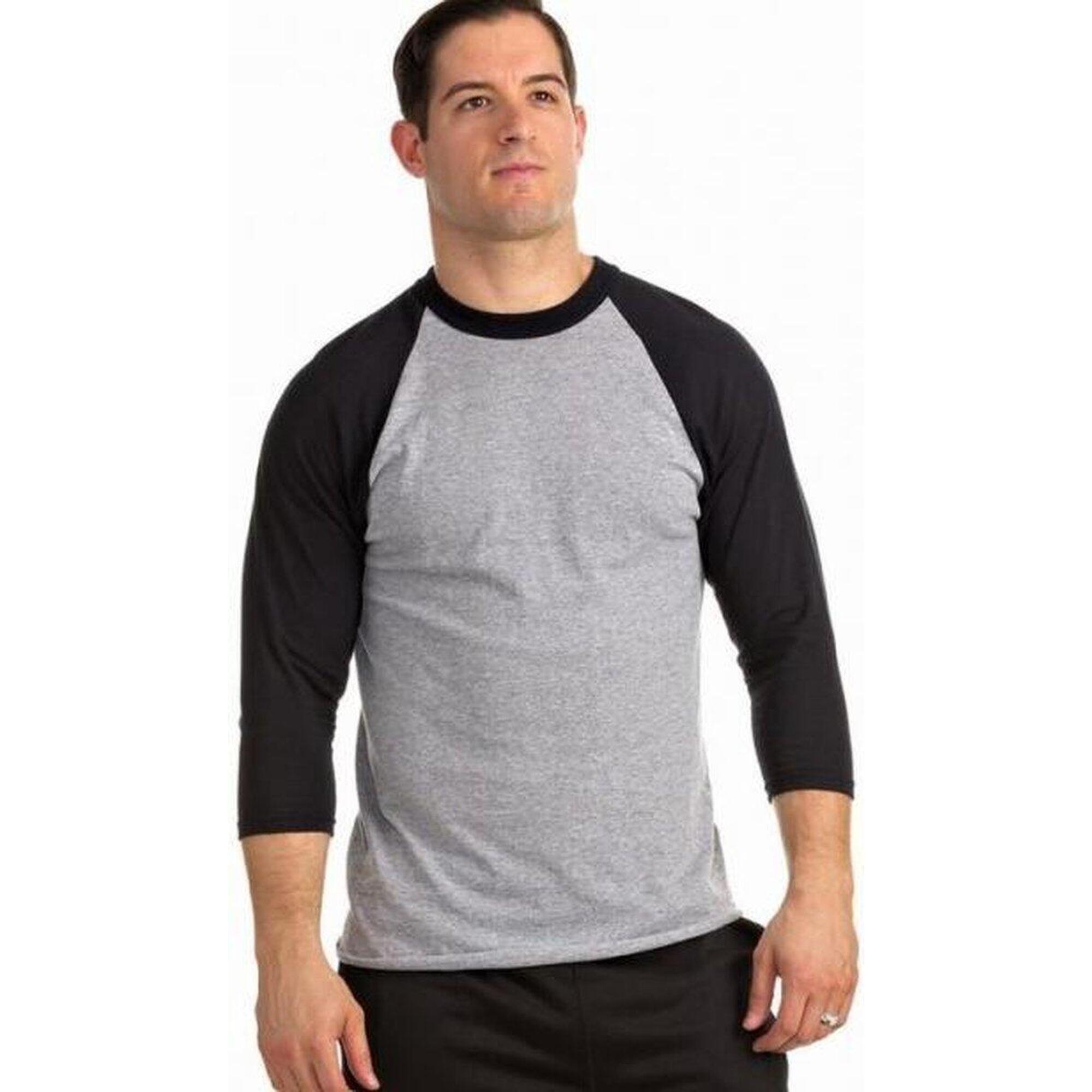 Baseball t-shirt - Classic - 3/4 sleeves - two-tone - Adults (Grey)