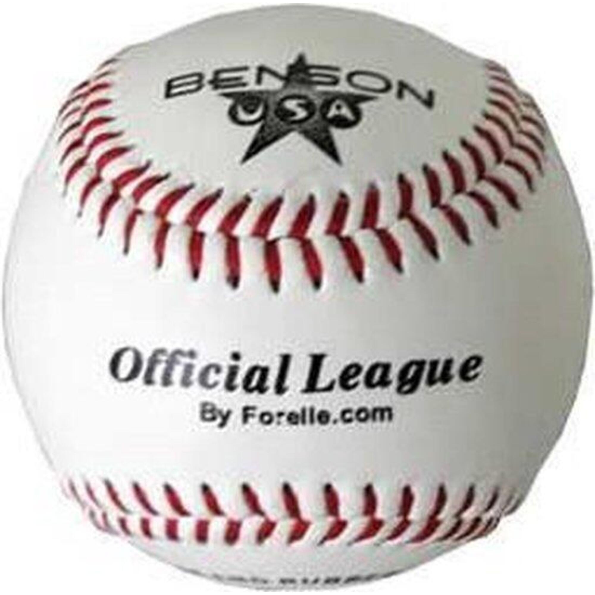 Baseball din piele - Tineret - Baseball de meci - Baseball de antrenament (Alb)