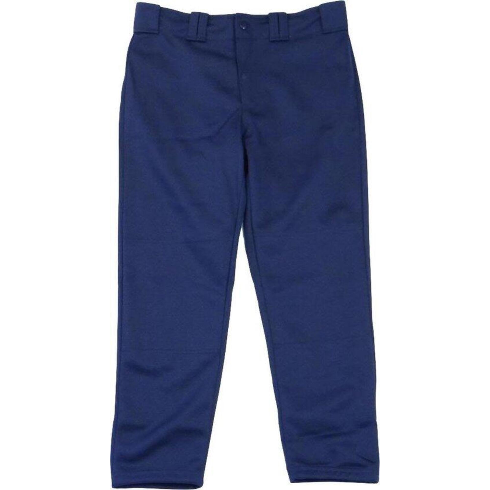 Men's open-leg nylon baseball pants (dark blue)