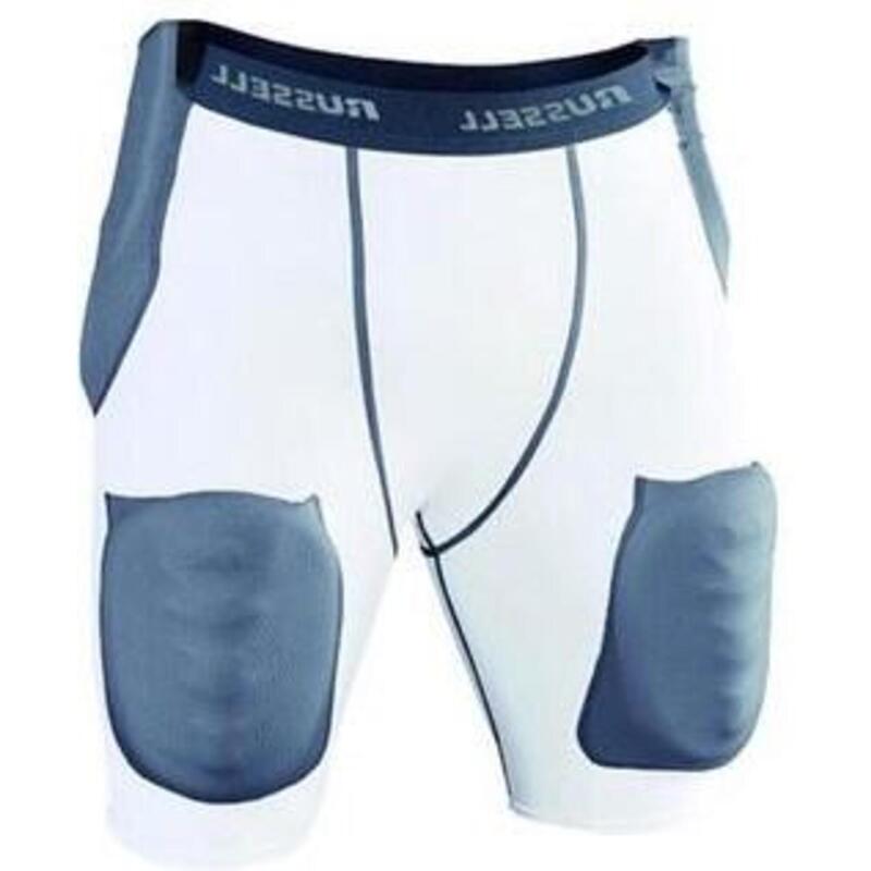Pantaloni de fotbal american - Centură cu 5 protecții cusute - Adulți (Alb)