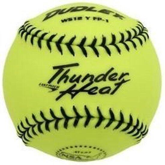 Ballon d'entraînement de softball - Thunder Heat - Jaune - 12 pouces (Jaune)