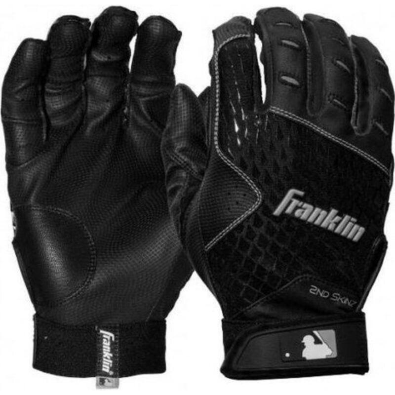 Guantes de bateo de béisbol - Softball - 2ND-SKINZ - (negro) - Niños Mediano