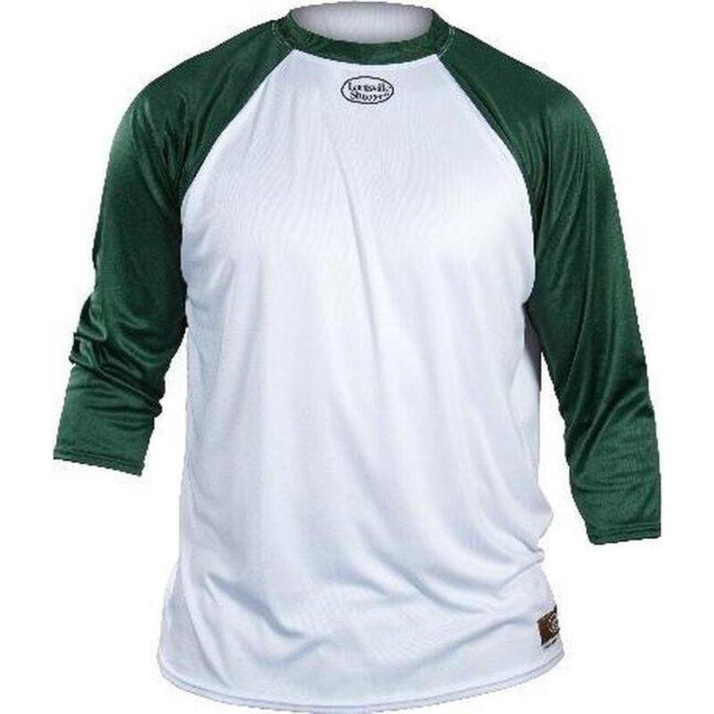 Slugger Baseball Undershirt cu mâneci 3/4 - Tineret (verde)