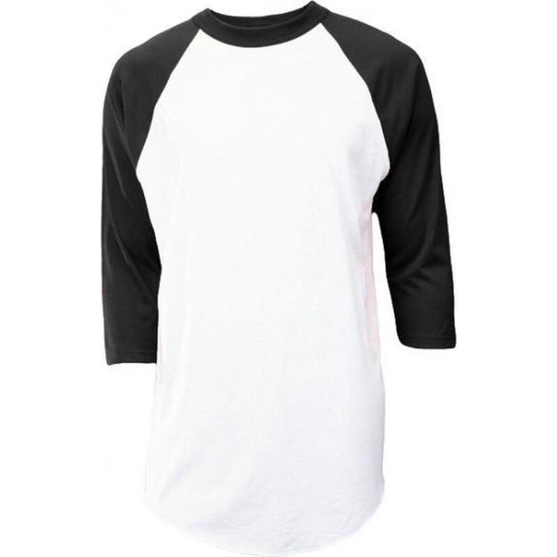Tricou de baseball clasic cu mânecă 3/4 - Tineret (negru)