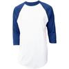 Maillot de corps de baseball classique à manches 3/4 - Enfant (Bleu foncé)