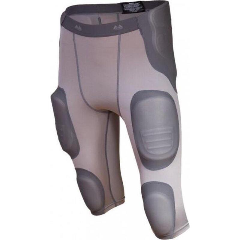 Pantaloni da football americano - 7 imbottiture cucite - Adulti (grigio)