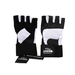 Gants fitness cuir Homme/Femme Cuir Noir-Blanc