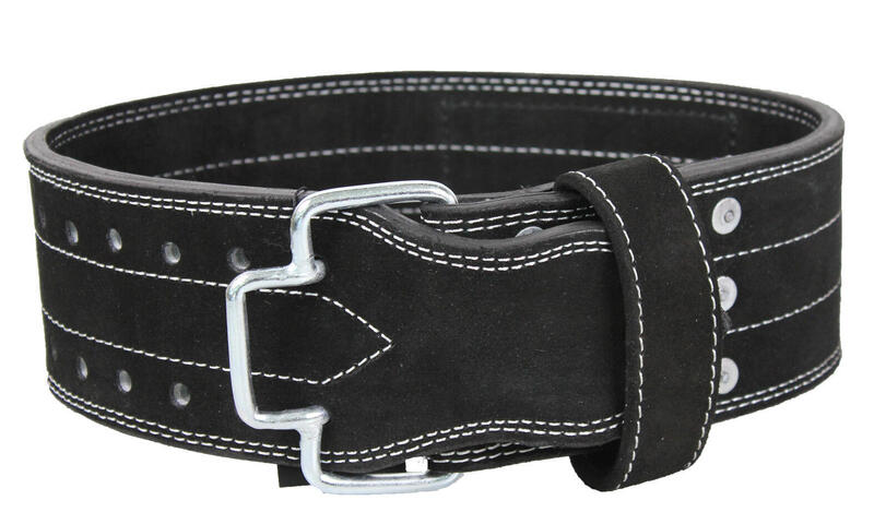 Power Lifting Fitness Ceinture Homme/Femme Noir Daim Cuir