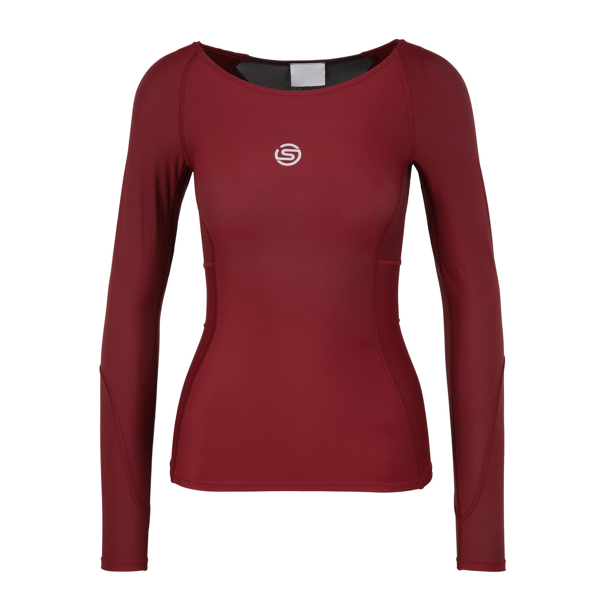 SKINS SKINS Series-3 Womens Long Sleeve Top - Burgundy